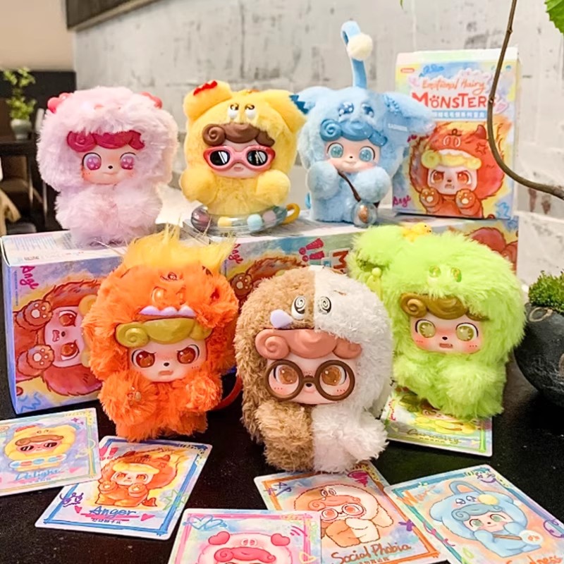 Anime Action Figure Blind Box - Q.Kid Duygusal Tüylü Canavarlar Serisi Vinil