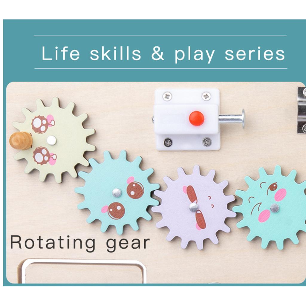 Montessori Wooden Busy Board Toddler - 4-6 Yaş Arası Çocuklar İçin Ahşap