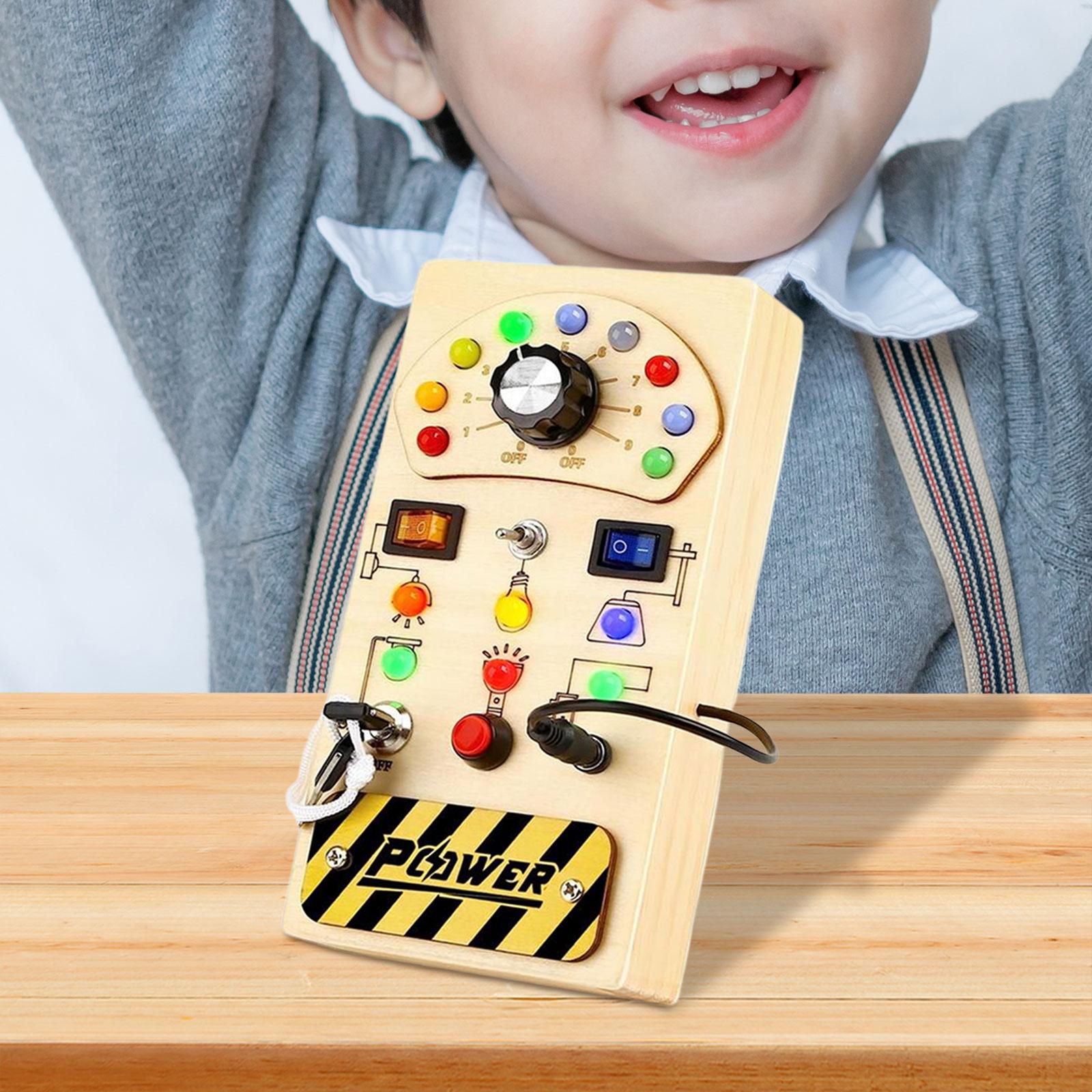 Montessori Wooden Busy Board Toddler - Montessori Ahşap Aktivite Panosu, Düğmeler ve